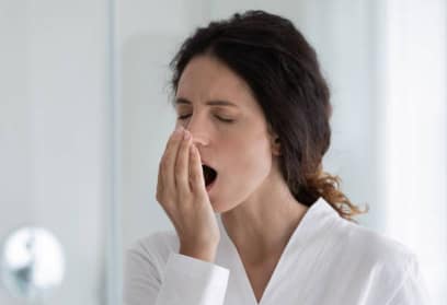 smell breath woman checking is she has bad breath